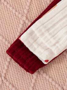 SHEIN Vintaside Kids 3pcs Baby Girl Autumn/Winter Heart Print Sweater, Leggings And Top Set - Multicolor - View 6