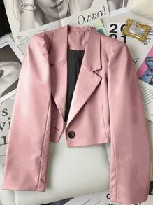 Franclia 女士短款休闲西装外套、工作和日常穿着