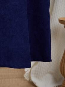 Set de 2 piezas: Blusa de manga larga con cuello y vestido para niñas preadolescentes - Azul Marino - Ver 4