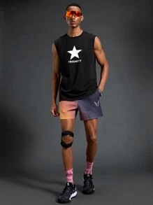 Manfinity Sport Corelite Men's Crew Neck Sleeveless Pentagram Graphic Casual Sports Tank Top