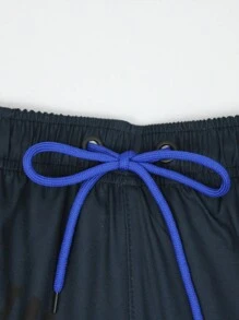 Manfinity Swimmode Men's Gradient Snake Print Drawstring Waist Beach Shorts Men Swim Trunks