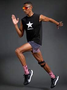 Manfinity Sport Corelite Men's Crew Neck Sleeveless Pentagram Graphic Casual Sports Tank Top