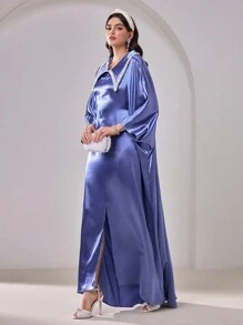 Al Najma Váy dài truyền thống của phụ nữ Thổ Nhĩ Kỳ và Ả Rập - Màu xanh ngọc - Xem 5