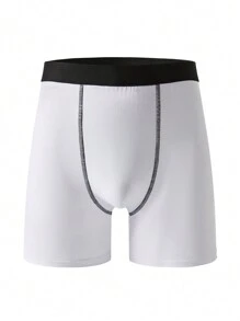 Manfinity Underwear&Sleepwear Basics 3pcs/Pack Men's Simple Contrast Stitching Briefs - Multicolor - View 4