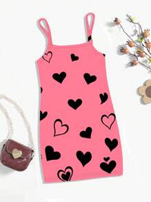 SHEIN Baby Girl Casual Minimalist Snug Fit Strap Dress, Suitable For Summer - White - View 2