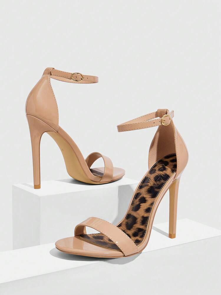 CUCCOO SZL Women's Fashion Pink Ankle Strap High Heel Sandals For Christmas Spring Shoes Prom Heels