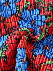 Swim DD+ Springbreak DD Summer Printed Underwire Bralette & Bikini 2 Pieces Set - Multicolor - View 6