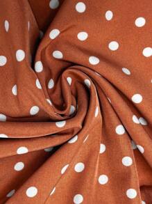 SHEIN LUNE Plus Size Women's Polka Dot Print Long Sleeve Shirt Fall Women Holiday Business Casual Woman Going Out Tops