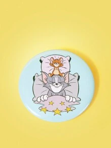 TOM & JERRY X SHEIN 1 pieza Insignia de anime con estampado lindo de gato de dibujos animados - Multicolor - Ver 1