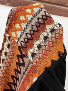 SHEIN 波西米亚风格孕妇拼接色块连体裤 - 彩色 - 查看 7