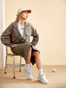 CUCCOO EASI Women's Casual Chunky Platform Sneakers, Versatile For Daily Wear Spring Summer Shoe Tainers - Beige - View 4