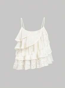 SHEIN MOD Women's Ruffled Sequin Decor Camisole Top, Apricot Party Blouse,Rave Outfits Festival,Date Night Outfits Women,Carnaval,Going Out Tops,Summer Tops Women