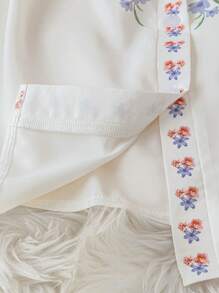 SHEIN LUNE Plus Size Stand Collar Positioned Print Long Sleeve Shirt, Business/Casual Fall Cloth For Women