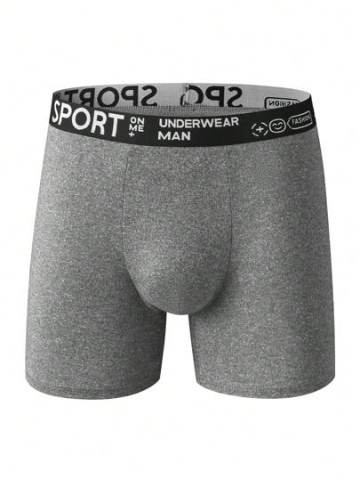 7pcs/Set Men Solid Color Patchwork Casual Boxer Briefs Multipack Underwear