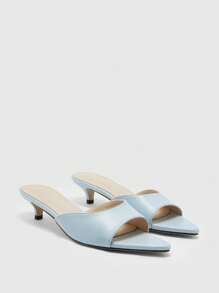 CUCCOO CHICEST Pointy Toe Stiletto Heel Versatile Women High Heel Sandals - Baby Blue - View 1