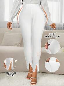 SHEIN Lady Women Leggings, Clothes For Tall Women, Summer Co-Ord Festival Outfits, Summer Clothes, Rave Festival Outfits, Long Women's Dresses, Wedding Reception Dress, Summer Women's Dresses - White - View 3