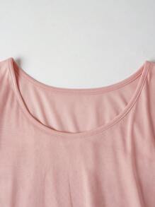 EMERY ROSE Váy lưới thêu hoa tay ngắn cỡ lớn cho nữ - Bụi hồng - Xem 6
