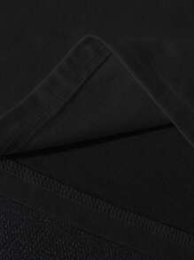 Slaydiva Casual Street Hip Hop Black Silhouette Graphic Loose Crew Neck Short Sleeve Women T-Shirt - Black - View 5