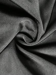 SHEIN Slayr CURVE Plus Size Women 2pcs Bikini Swimwear Set, Solid Color, Push Up Top, High Waisted Tie Strap Bottom, Fashionable And Sexy For Beach Resort, For Summer Vacation - Black - View 7