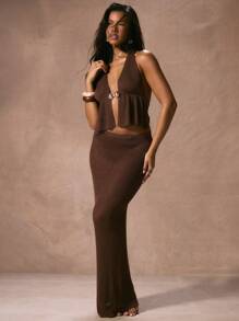 Musera Resort Crochet Knit Mid Rise Cover Up Beach Maxi Skirt Only Vacation Summer Elegant Sexy Ibiza Fits Boho Acai Office Fall Christmas Thanksgiving