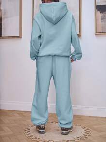 Musera Sport Women Oversized Jersey 'Musera' Logo Joggers ,Padel, Tennis, Pickleball Gym Fitness - Blue - View 4