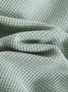 Cozy Pixies Baby Boy Simple Solid Knit Soft Casual Lapel Button-Front Long Sleeve Romper With Pants, Versatile For Summer