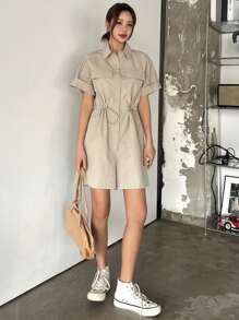 DAZY 女士略宽松收腰连体衣