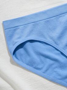 1 条少女无缝柔软舒适内裤 - 藍色 - 查看 3