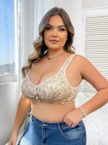 Moonlight&Mama 1 pièce Soutien-gorge d'allaitement sans fil à ouverture frontale grande taille - Multicolore - Voir 5