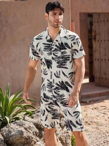 Men's Hawaiian Style Pajama Set - Multicolor - View 7