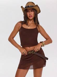 SHEIN BAE Sukienka damska w jednolitym kolorze, swobodna, minimalistyczna, codzienna