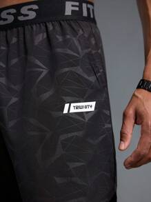 Manfinity Sport Polished 男士简约时尚休闲运动短裤，日常穿着