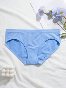 1 条少女无缝柔软舒适内裤 - 藍色 - 查看 6
