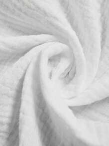 SHEIN LUNE Button Down Collar Blouse And Drawstring Waist Casual Shorts 2 Pieces Set, Elegant Vacation Outfit - White - View 8