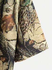 Manfinity RSRT Conjunto de camisa casual de hombre con estampado de árbol para vacaciones - Multicolor - Ver 6