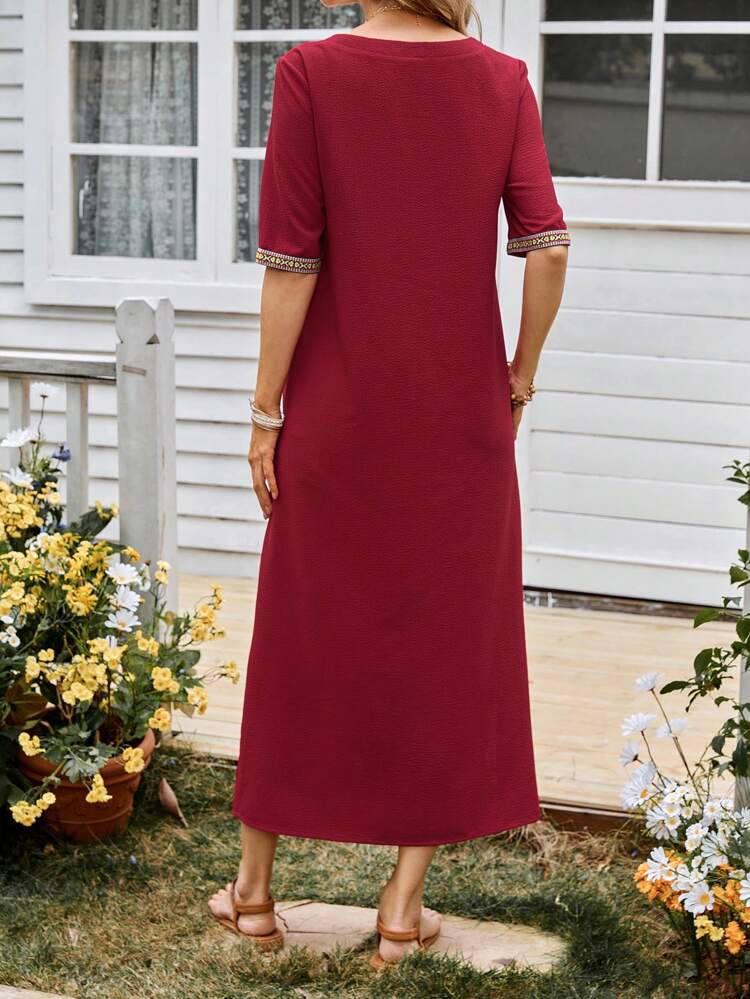 Vestito lungo casual da donna, minimalista e per l'uso quotidiano
