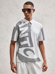 AKNOTIC Party Polo a maglia aderente da uomo con colletto alla coreana, stile casual adatto per l'estate - Bianco - Visualizzare 3