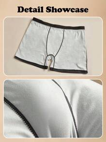 1pc Customized Valentine's Day Men's Briefs, Personalized Men's Underwear, Customized Briefs, Husband Customized Briefs, Funny Expression Customized Briefs, Valentine's Day Gift, Anniversary Gift, Birthday Gift, Wedding Gift, Gift For Girlfriend, Gift For Boyfriend, Gift For Husband, Gift For Him - Black - View 5