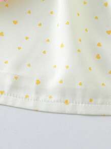 SHEIN Young Girl Contrast Trim Pleated Simple Casual Shirt - Multicolor - View 6