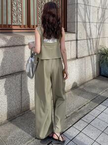 FRIFUL 女式简约纯色连体裤，休闲时尚，适合日常穿着