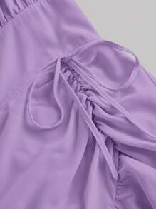 SHEIN MOD Vestido con volantes de corte romántico estilo palacio en color púrpura para mujer de talla grande - Lila Púrpura - Ver 4