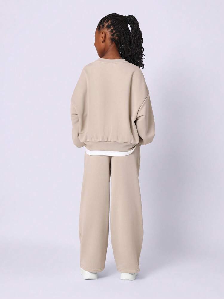 Sweatshirt Wide Leg Pants Co-Ord Set
