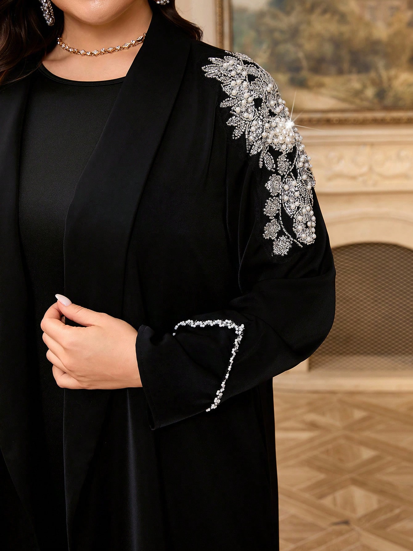 Al Najma فستان طويل كاجوال ذو أكمام طويلة للنساء ك...