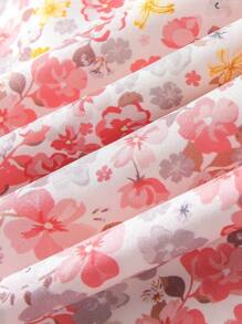 SHEIN 2 件套年轻女孩休闲碎花 + 纯色吊带连衣裙，适合夏季户外活动的可爱服装 - 彩色 - 查看 5