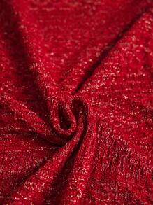 Maija 女士海滩装 婚礼宾客礼服 春假装 热带度假女士衣服 春夏新款红色圆形金属纽扣假日优雅现代女士毛衣裙适合外出度假、节庆、日常休闲、海滩婚礼、情人节派对装 复古90年代女装波西米亚风 - 紅色 - 查看 9