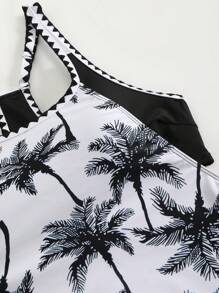 Swim Lushoire 2 件套女士花卉印花春假植物吊带三角比基尼泳装 - 彩色 - 查看 8