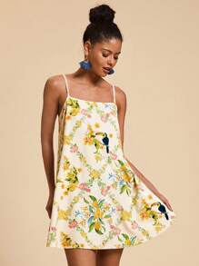 Travachic Women's Retro Print Sleeveless A-Line Dress, Summer,Vacation Summer Beach Dress,Dresses For Women,Vacation Outfits Woman - Multicolor - View 4