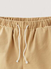 THE HAPPY LOOK 2pcs Boys Casual Set - Round Neck Short Sleeve Top And Shorts - Multicolor - View 7