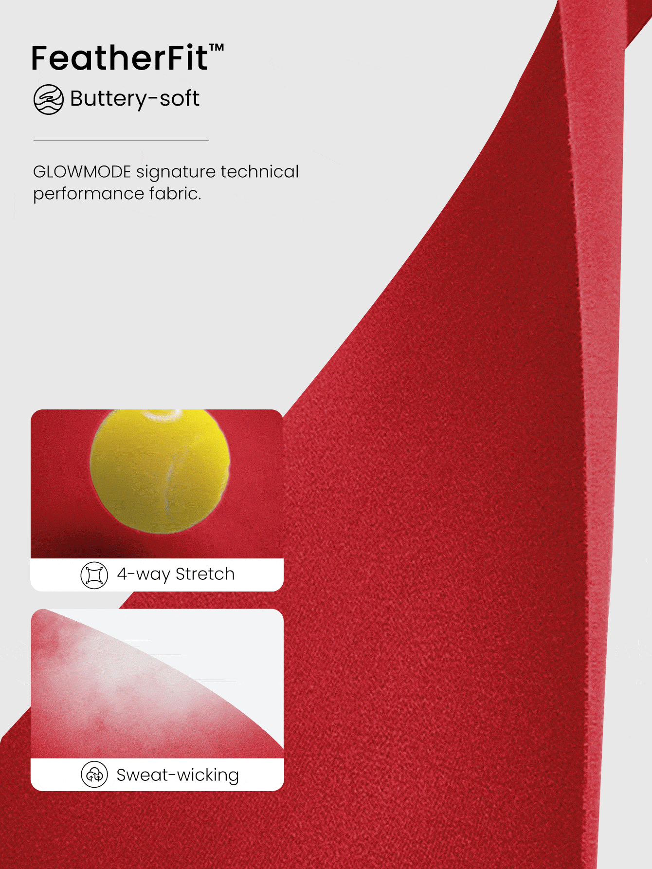 GLOWMODE FeatherFit™ 扭背运动背心 低冲击瑜伽日常 - Fiery Red - 查看 4