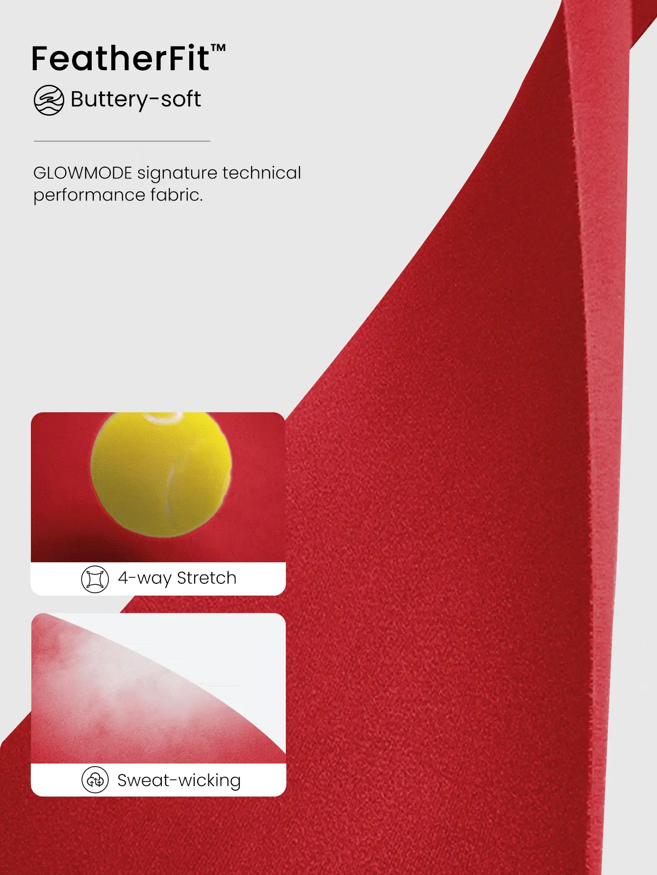 GLOWMODE FeatherFit™ 扭背运动背心 低冲击瑜伽日常 - Fiery Red - 查看 4